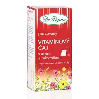 DR.POPOV Vitamínový čaj s aronií a rakytníkem, porcovaný, 30 g